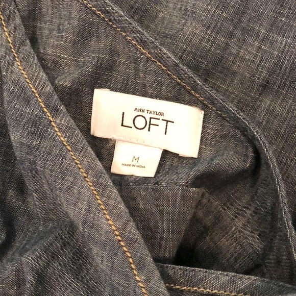 Loft Denim Wrap Dress - Picture 5 of 7